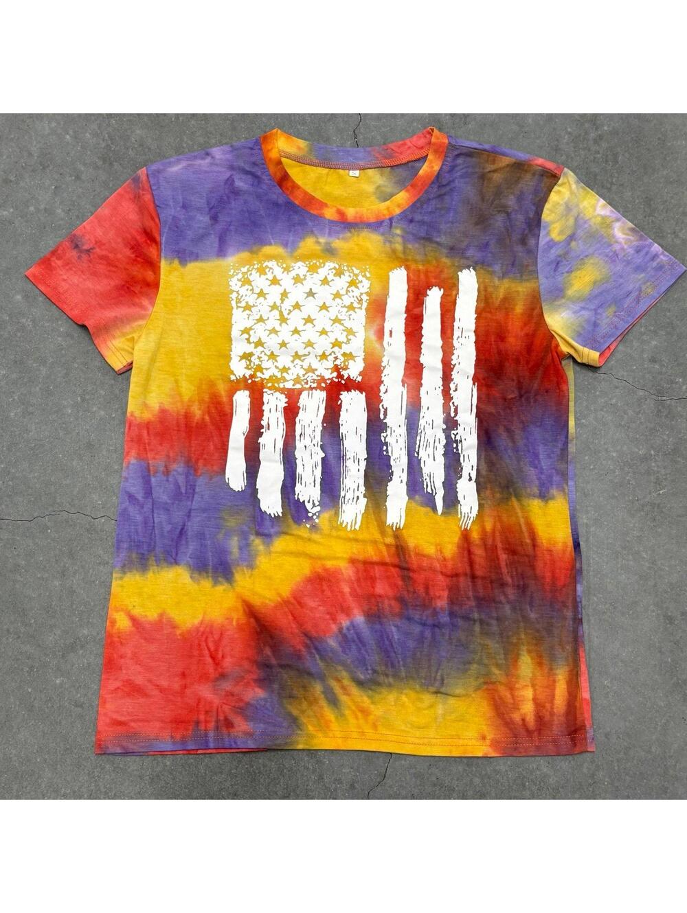 American Flag Tye Dye T Shirt